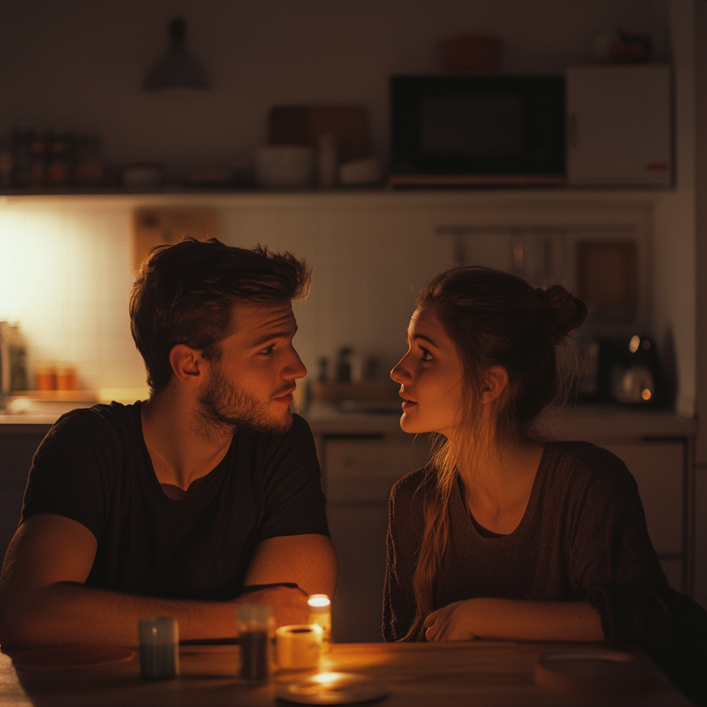 A woman talking to her husband | Source: No source