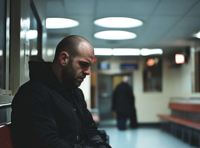 A man in a hospital waiting room | Source: No source