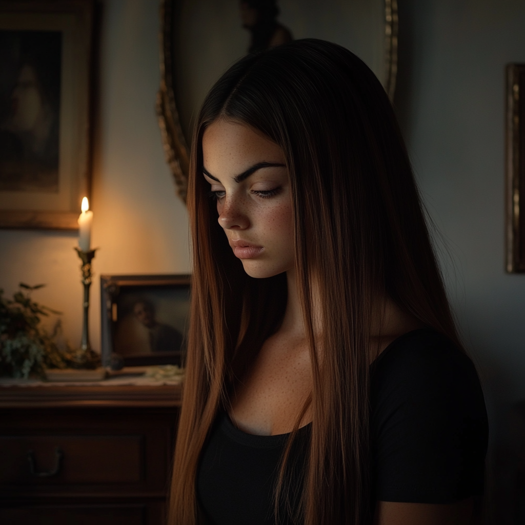 A grieving woman mourning the loss of a loved one | Source: no source