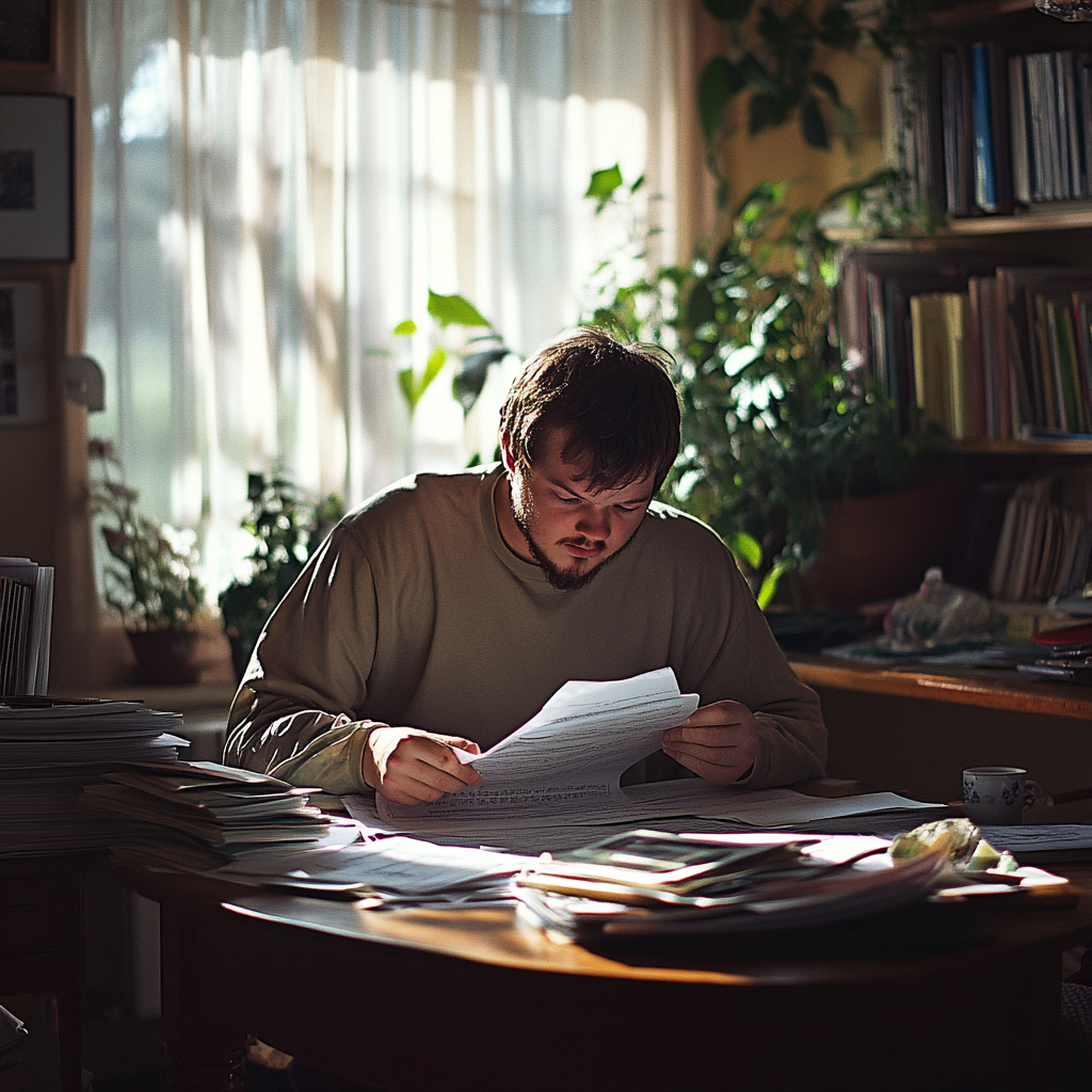 A man doing paperwork | Source: No source