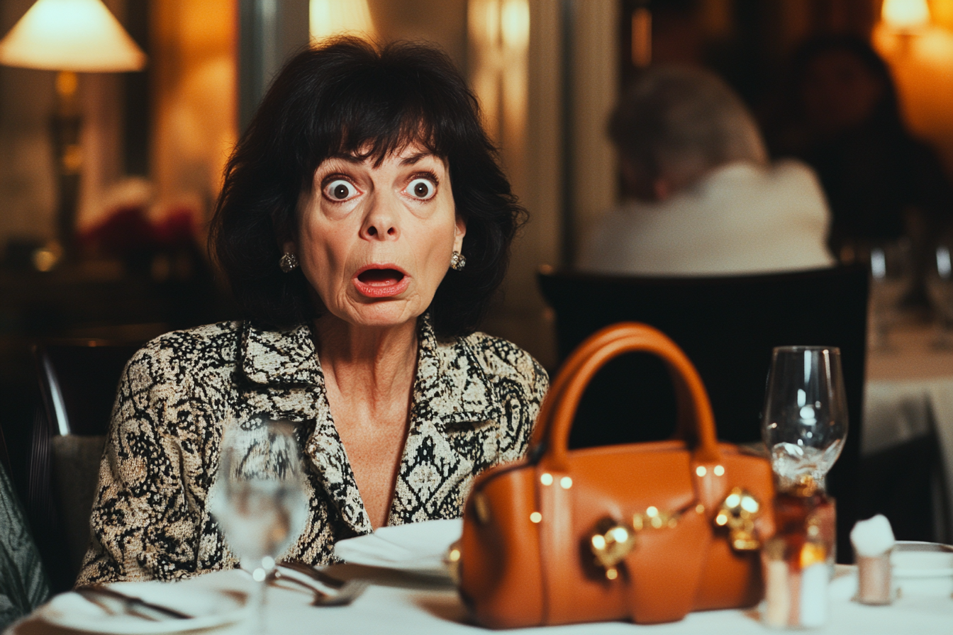 A shocked woman in a restaurant | Source: No source