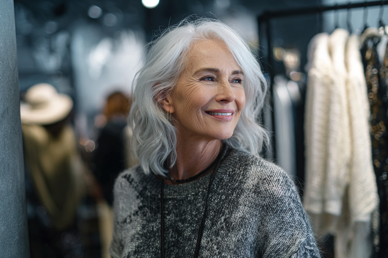 An older woman smiling | Source: no source