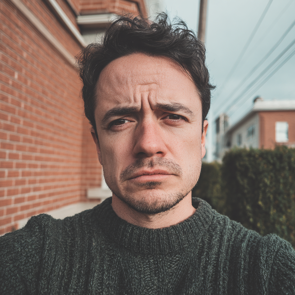 A concerned man standing outside | Source: no source