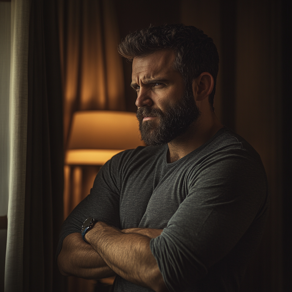 An angry man with his arms crossed | Source: no source
