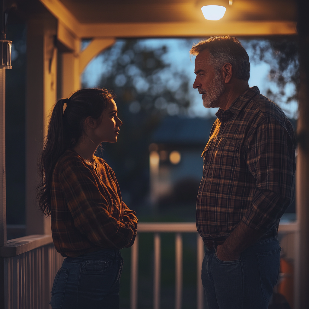 A man talking to his daughter | Source: No source