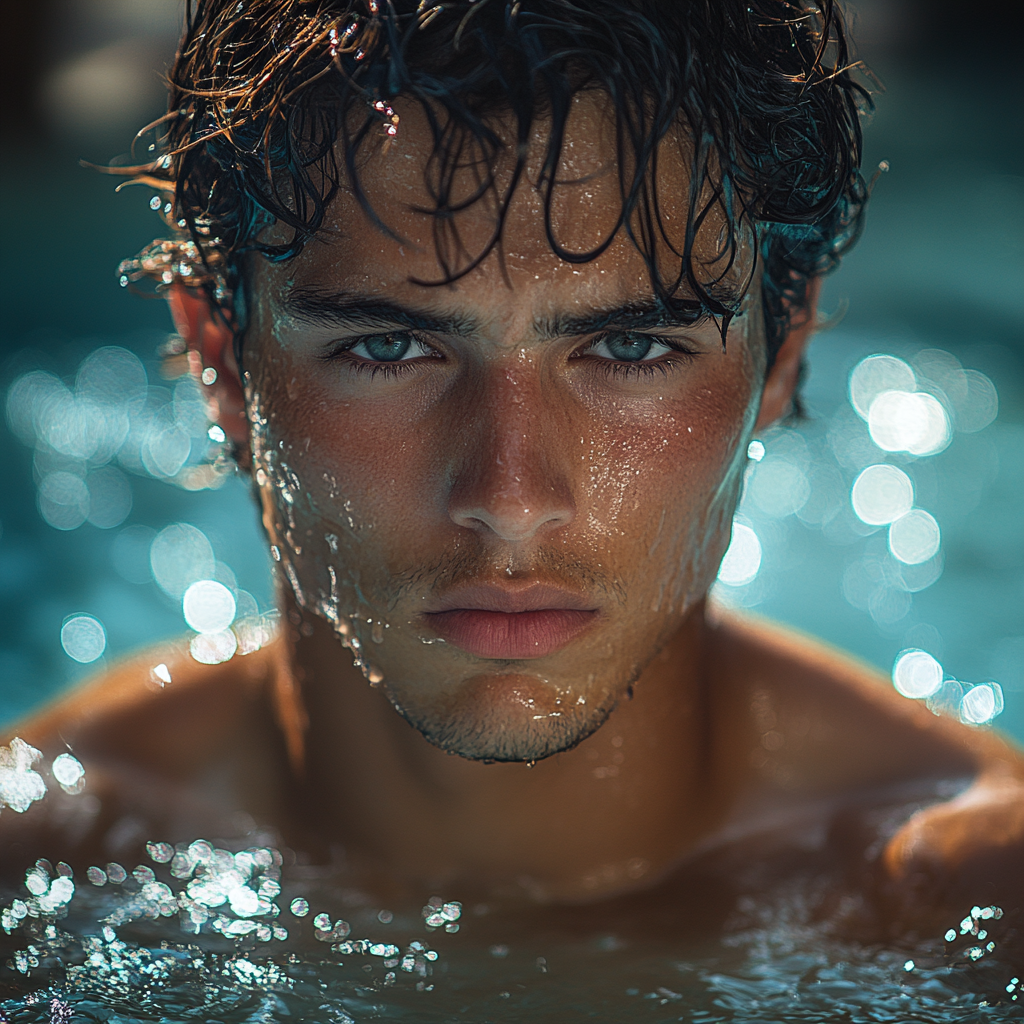 An angry man in a pool | Source: no source