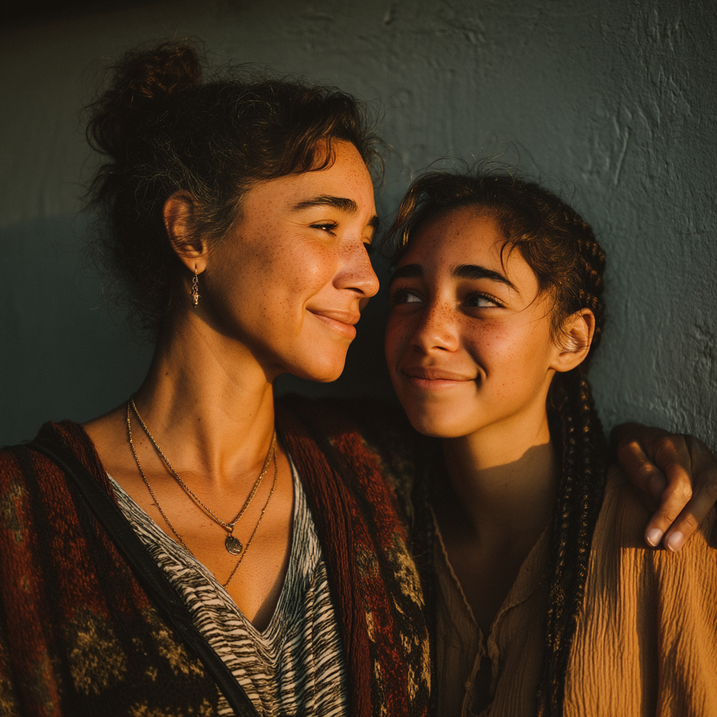 A happy mother and daughter | Source: No source