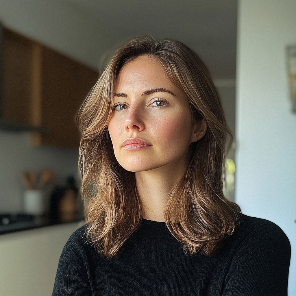 A woman standing in a kitchen | Source: No source