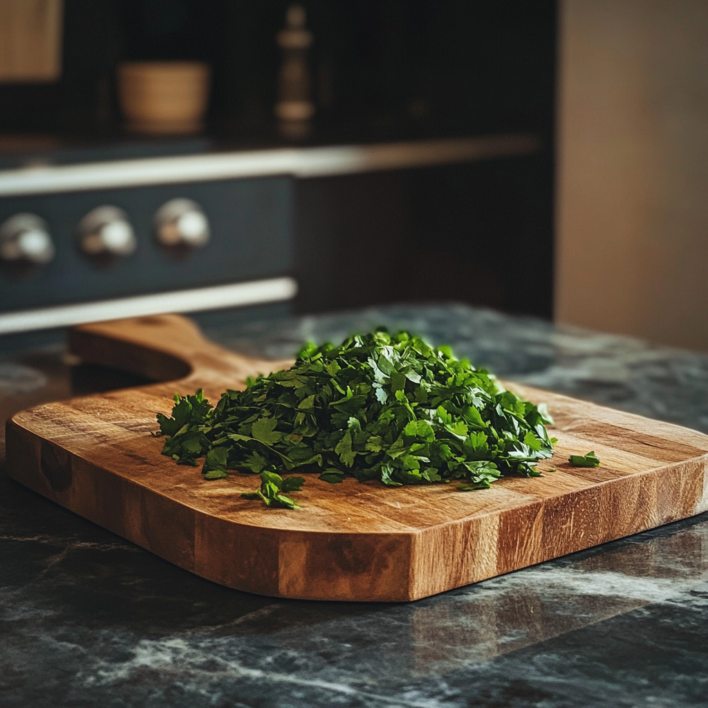 Chopped coriander on a board | Source: No source