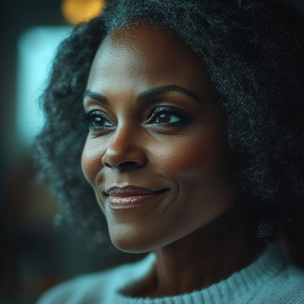 Close-up shot of a woman with a warm smile | Source: no source