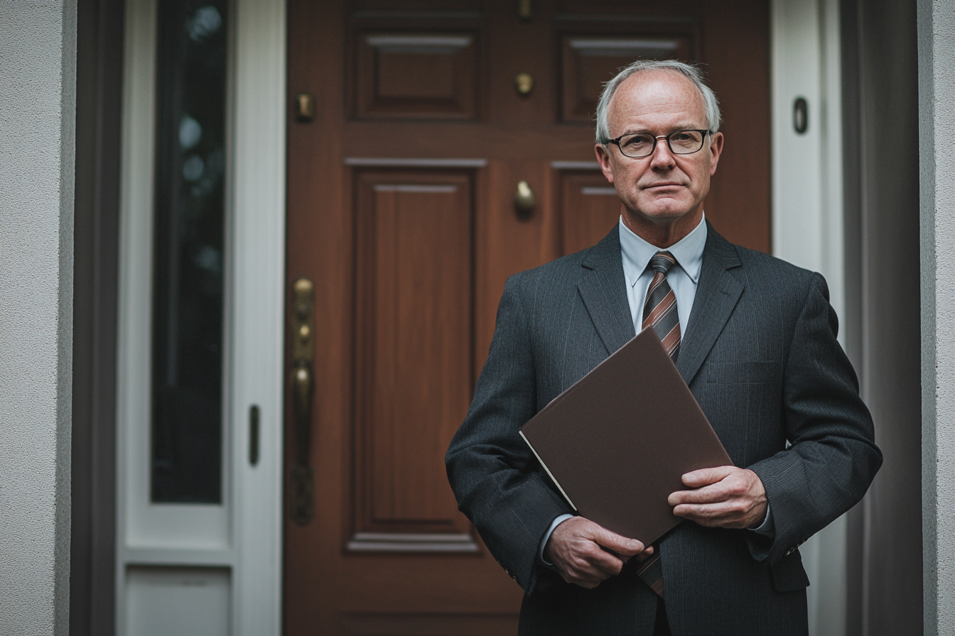 A man in a suit holding a folder | Source: No source
