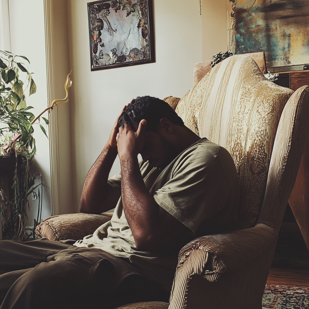 A man sitting on an armchair | Source: No source