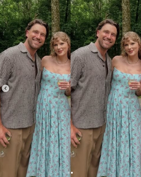 Taylor Swift and Travis Kelce attended a family wedding celebration together in a photo shared in a post dated June 8, 2025. | Source: Instagram/relationships.usa