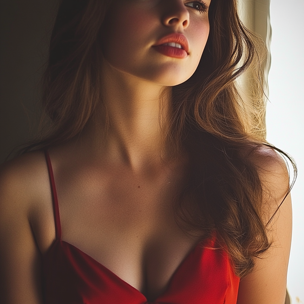 A woman in a red dress | Source: No source