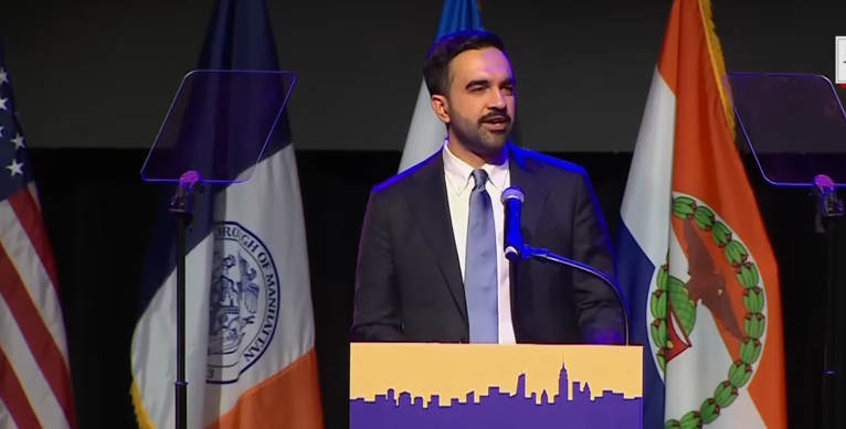 Zohran Mamdani giving his mayoral victory speech in Brooklyn, New York on November 4, 2025 | Source: Youtube/CBS News  and Face the Nation