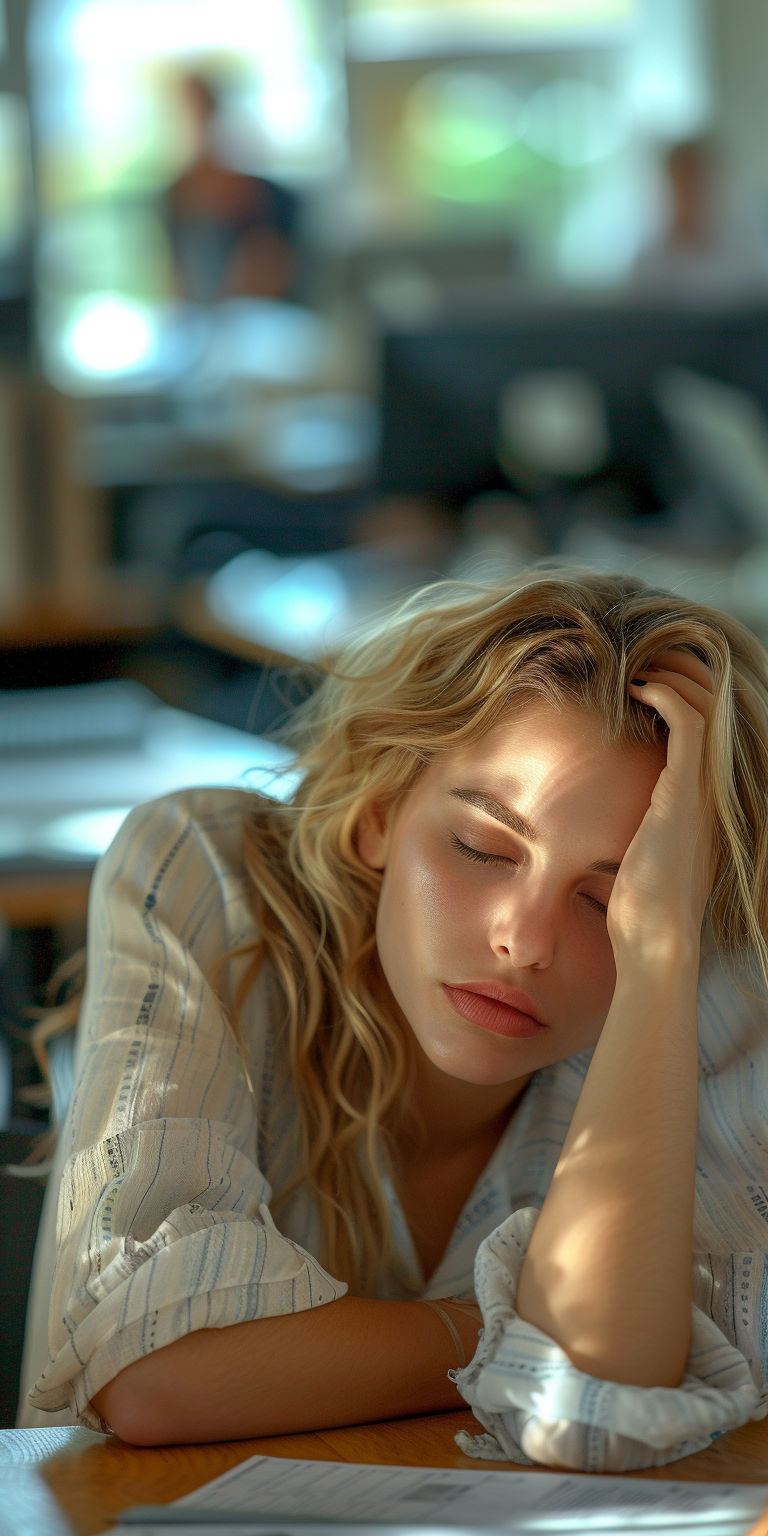 A tired young woman | Source: No source