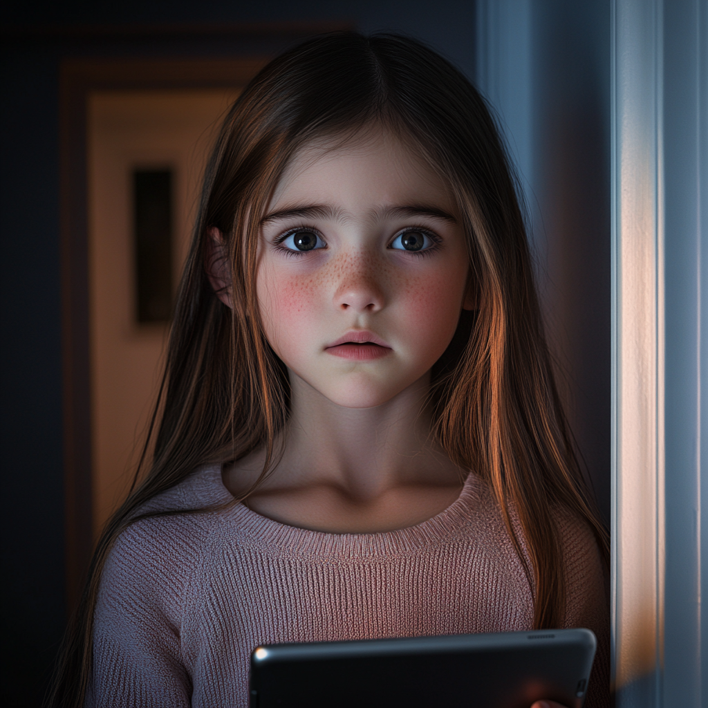 A disheartened girl standing at the doorway | Source: no source