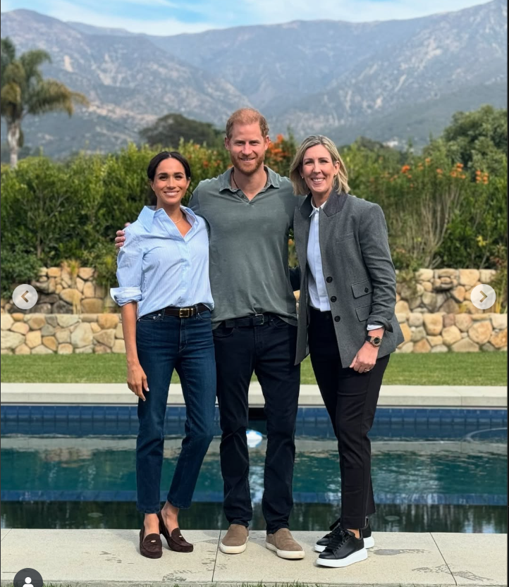 Meghan Markle with Prince Harry and a friend as seen in a post dated September 1, 2025 | Source: Instagram/meghan