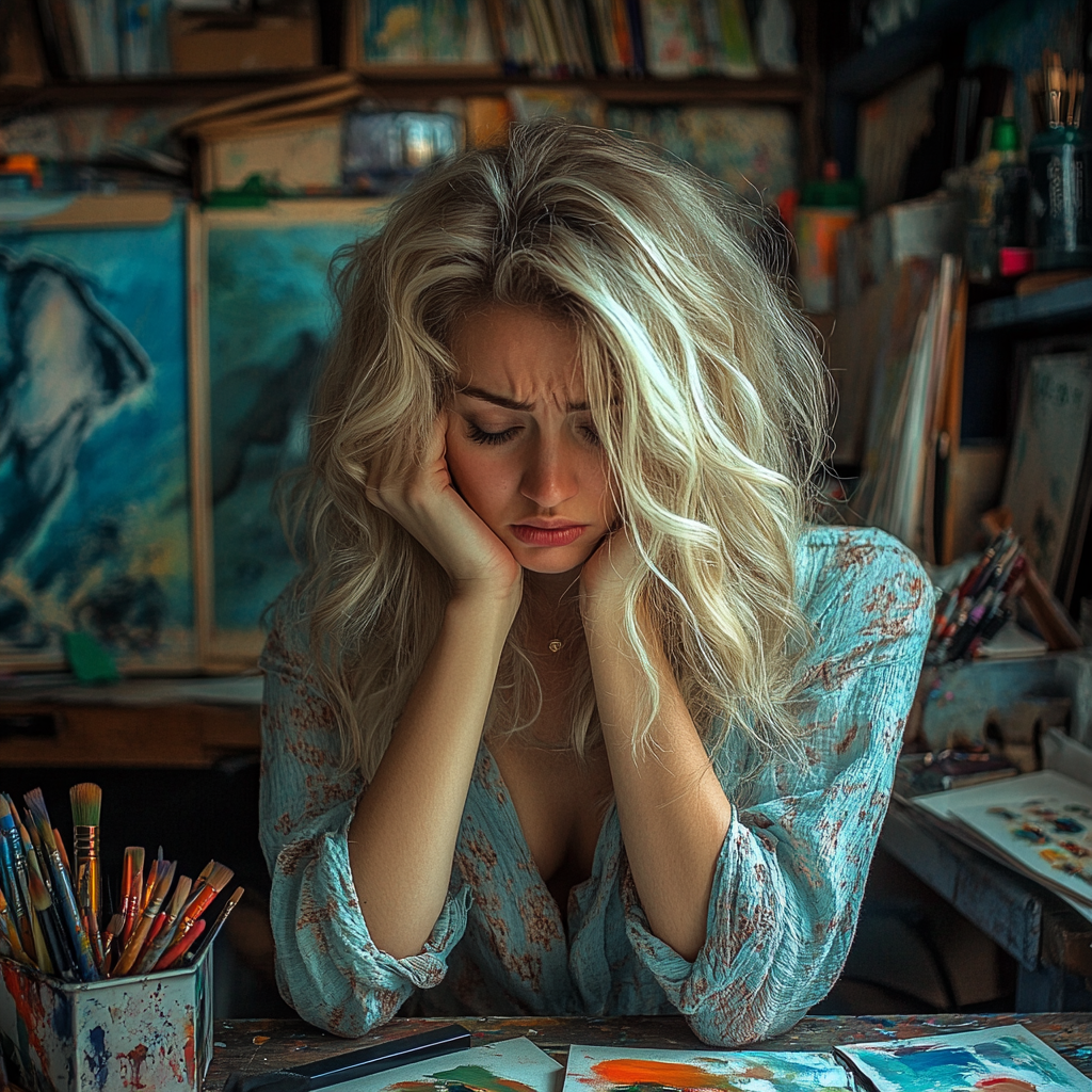 A sad blonde woman | Source: no source