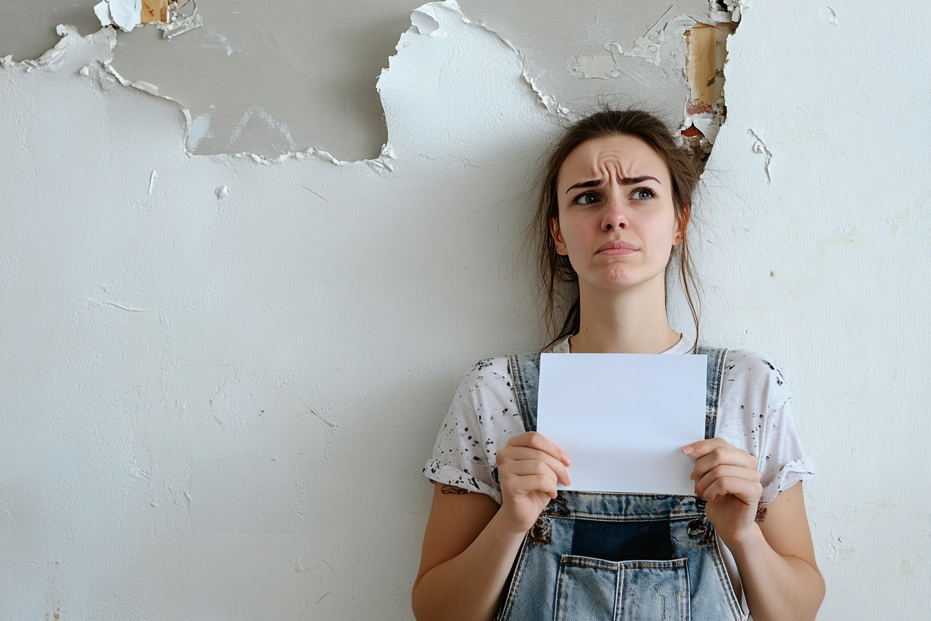 A woman holding a note | Source: No source