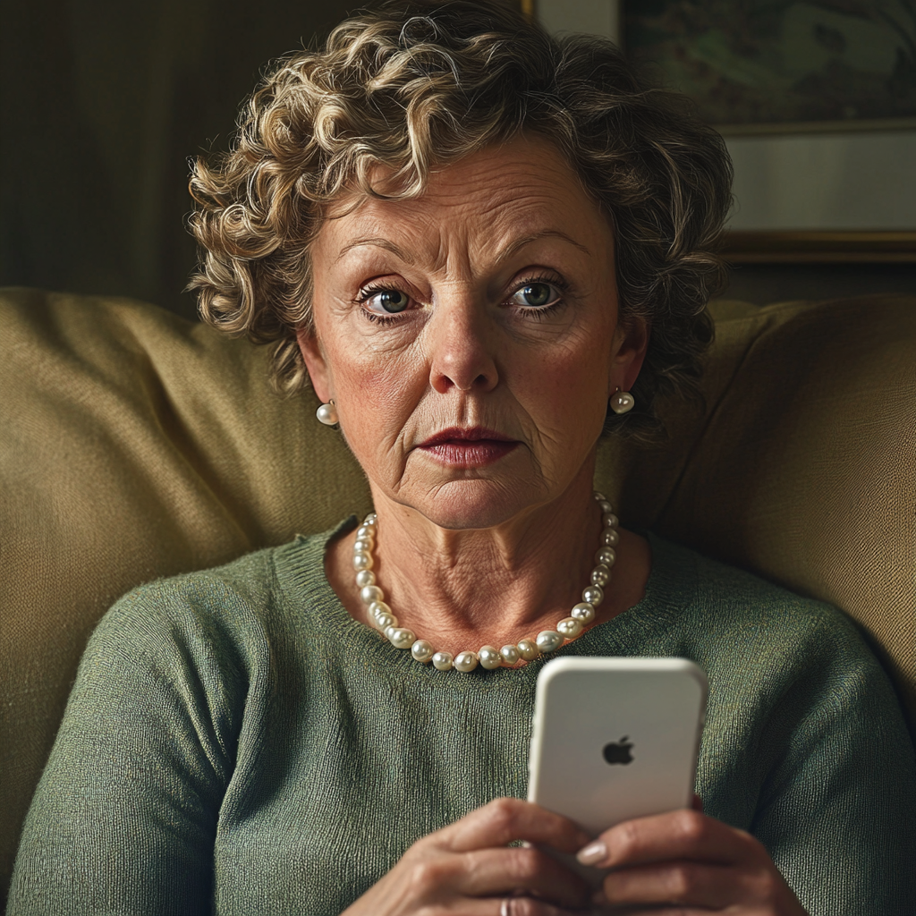 A senior woman holding her phone | Source: no source