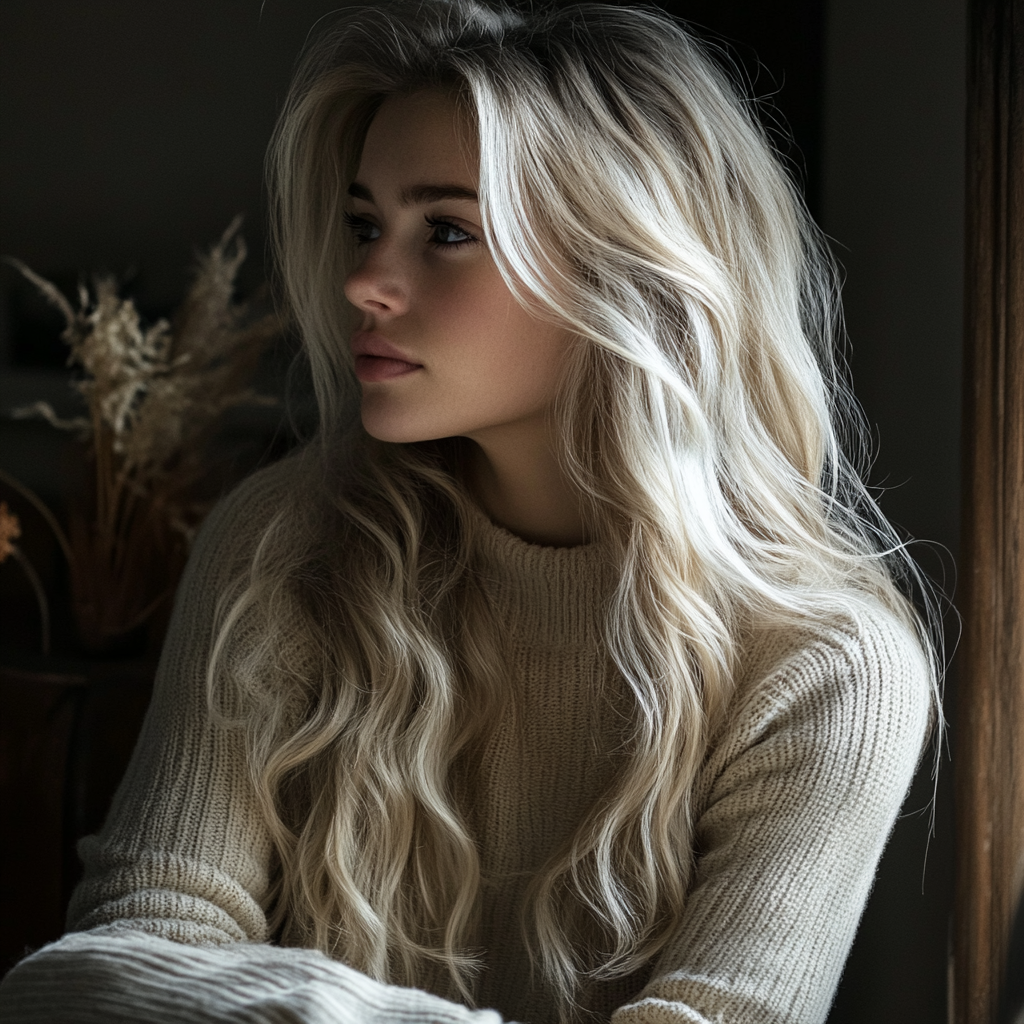 A thoughtful woman in her room | Source: no source