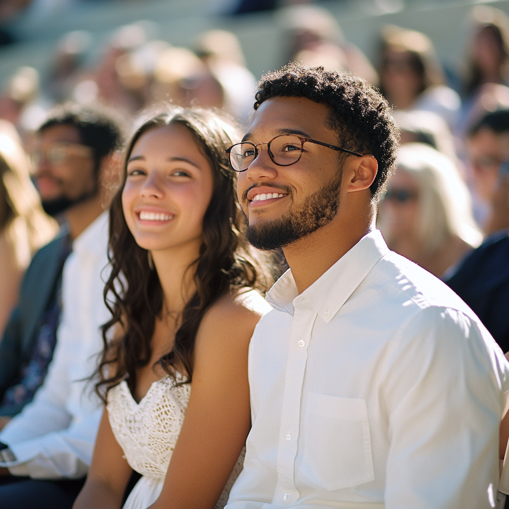 A proud couple at a graduation | Source: No source