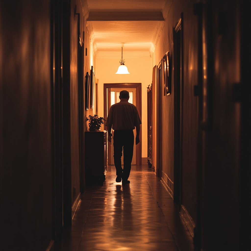 A man walking to answer the door | Source: No source