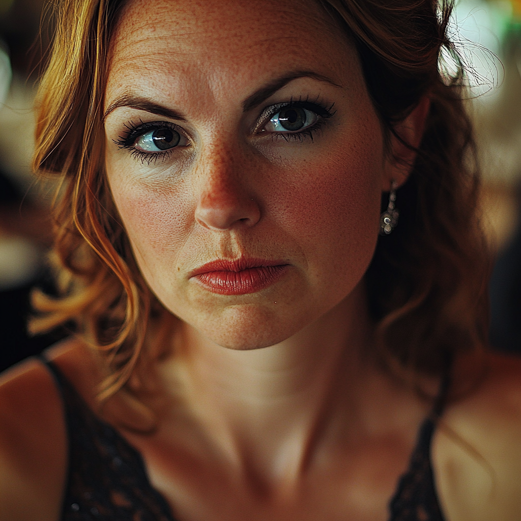 A close up of an annoyed woman | Source: No source