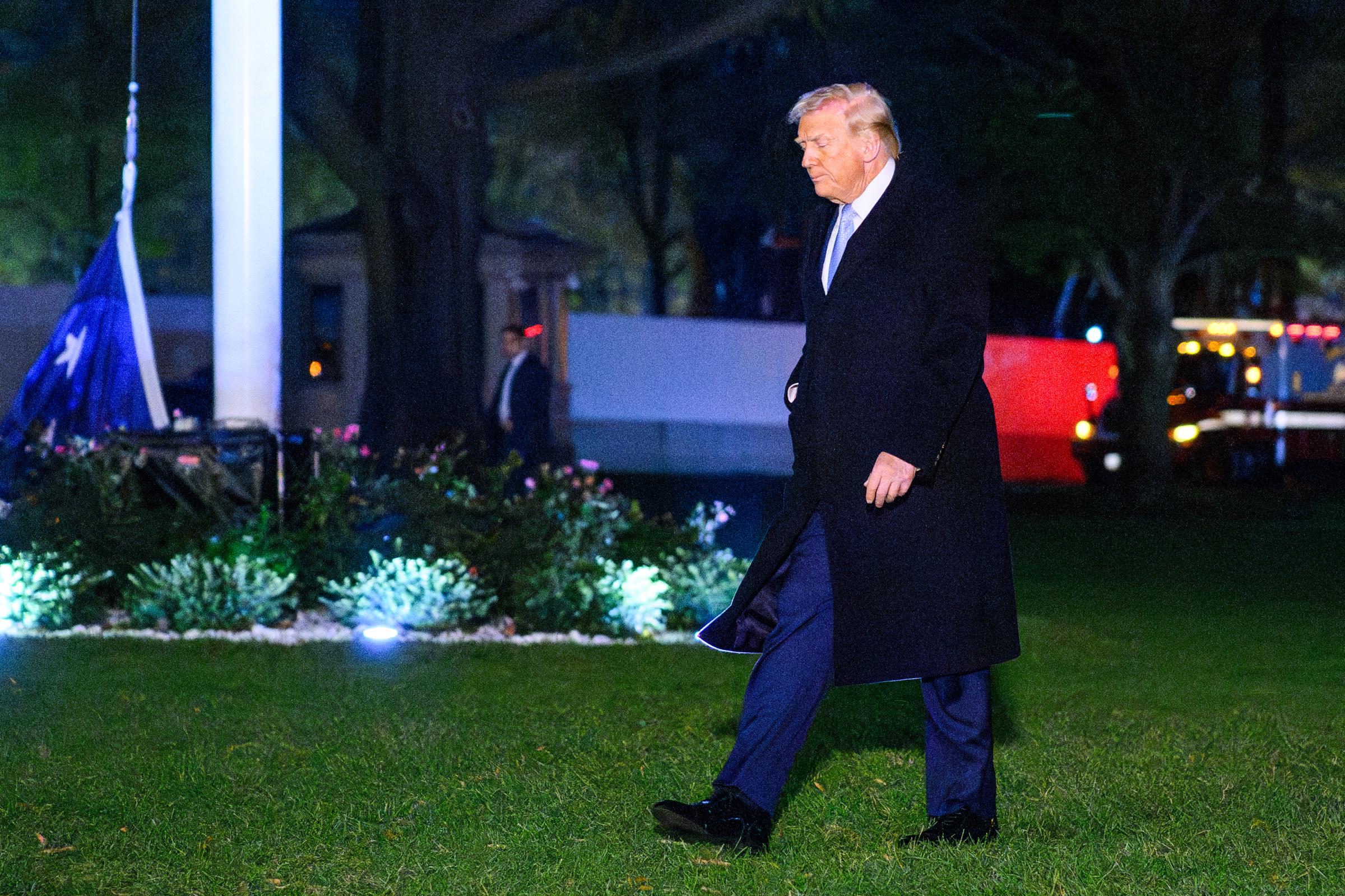 President Donald Trump on the South Lawn of the White House in Washington, D.C., on November 16, 2025. | Source: Getty Images