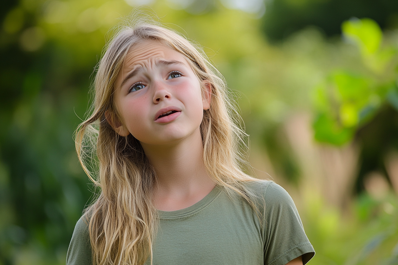 A teen girl with a confused frown | Source: no source