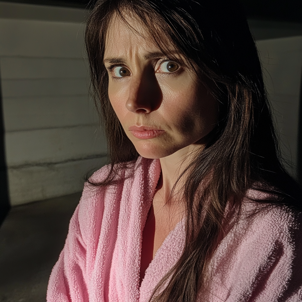 A shocked woman standing in a garage | Source: no source