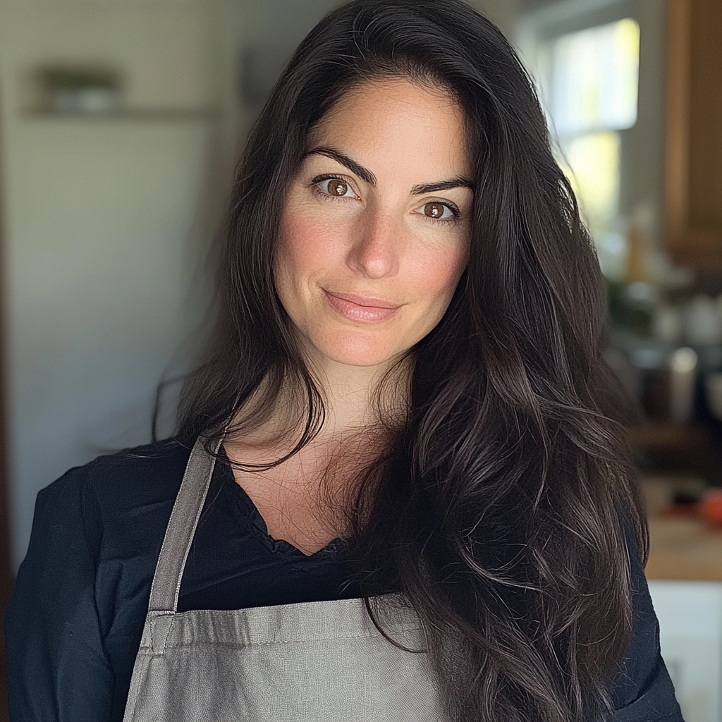 A smiling woman standing in a kitchen | Source: no source
