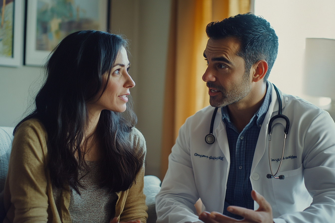 Doctor talking to his wife | Source: no source