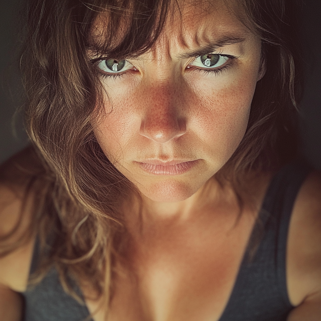 A close up of a frowning woman | Source: No source