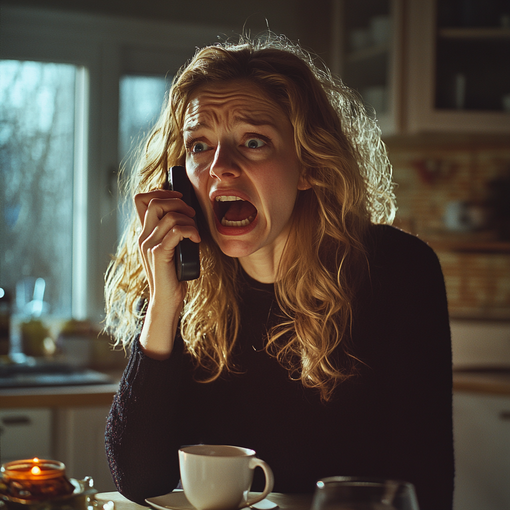 An angry woman on a call | Source: No source
