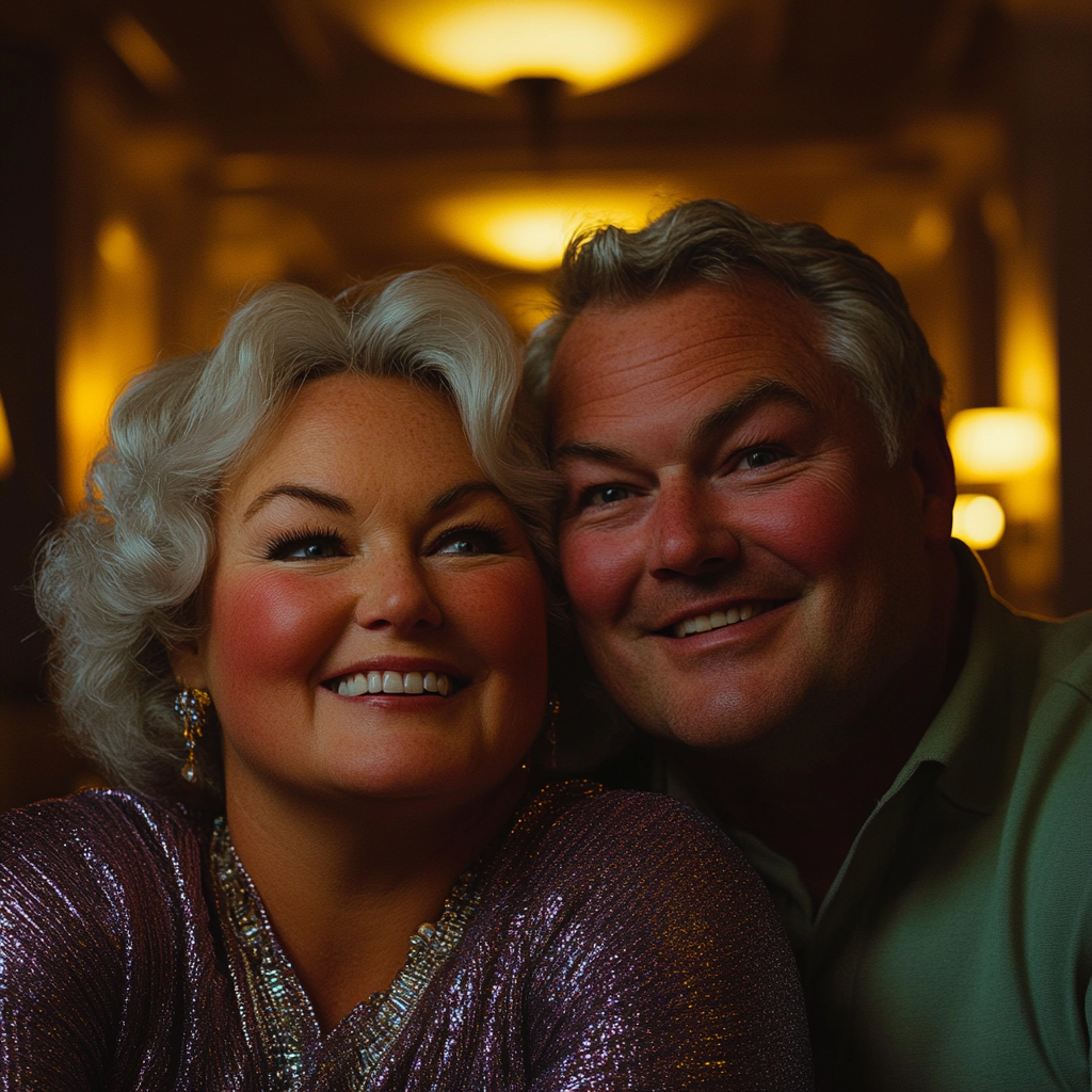 A delighted older couple sitting together | Source: no source