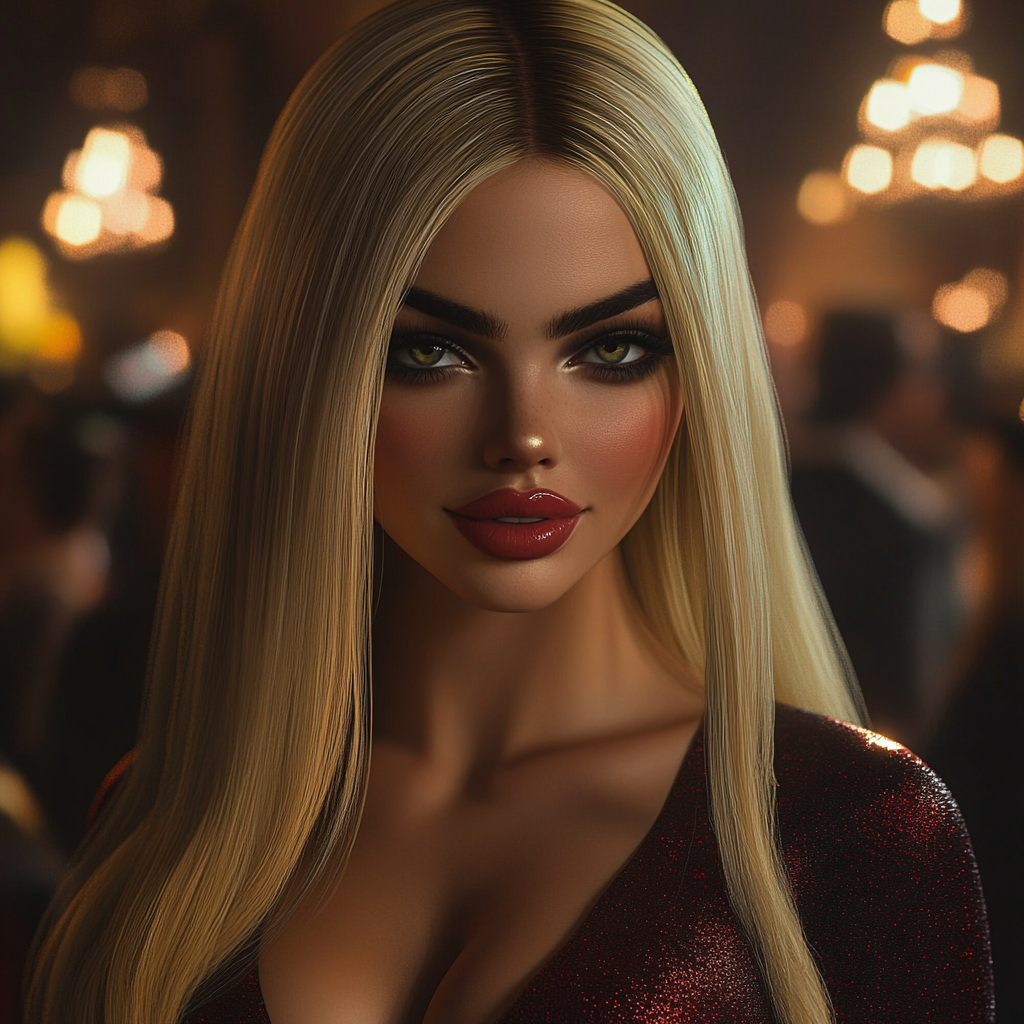 A woman smirking | Source: no source