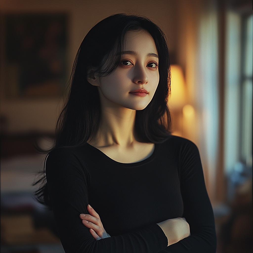 A woman standing with her arms folded | Source: no source