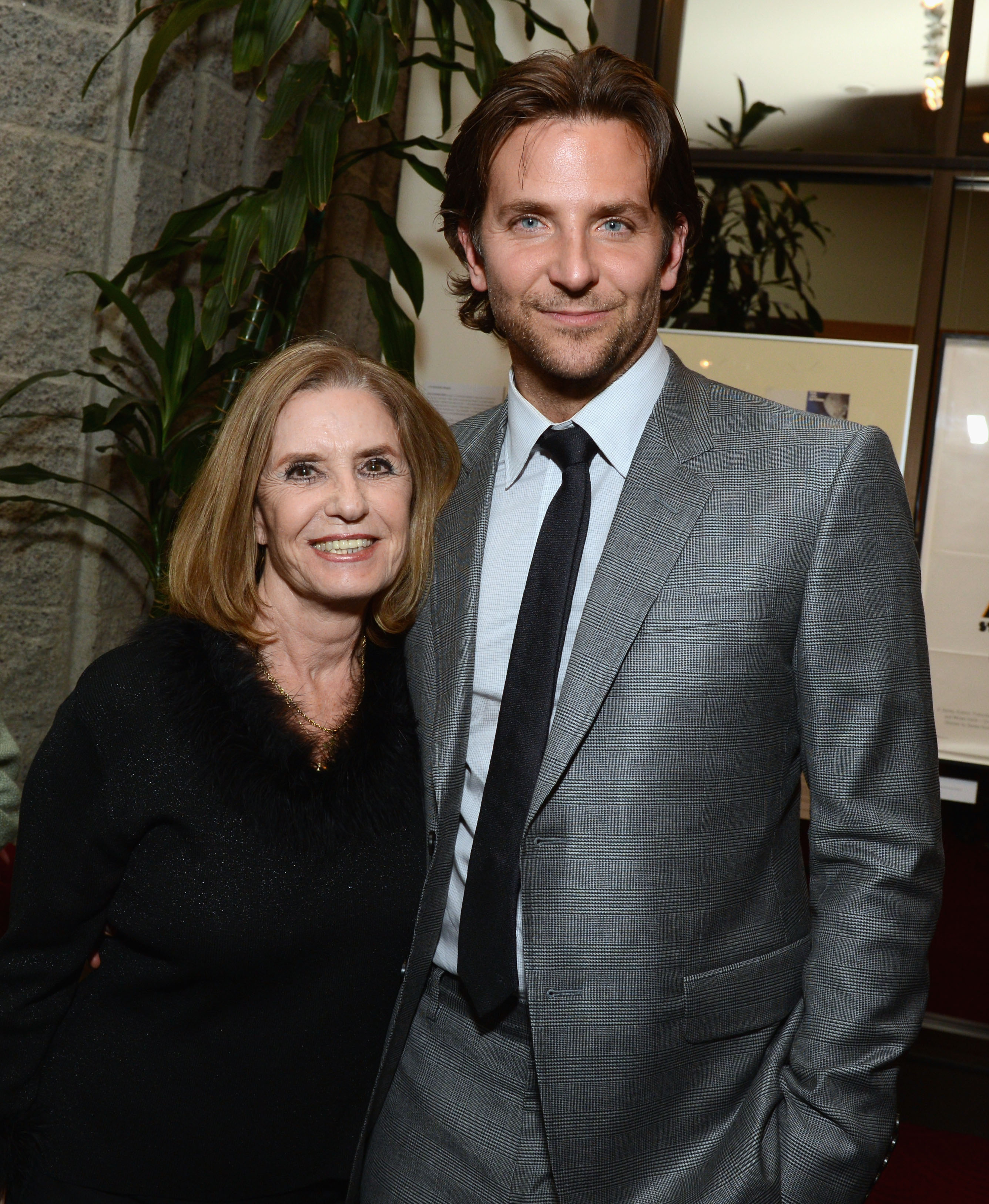 Cooper, 37, had a more mature appearance with visible stubble, slightly defined laugh lines around his eyes, and brown hair worn longer. He was seen next to Noemia Young during a special screening of "Silver Linings Playbook" after party at AMPAS Samuel Goldwyn Theater on November 19, 2012, in Beverly Hills, California.