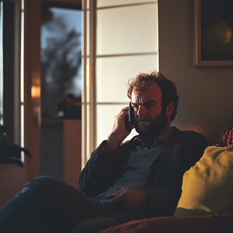 A confused man on a call | Source: no source
