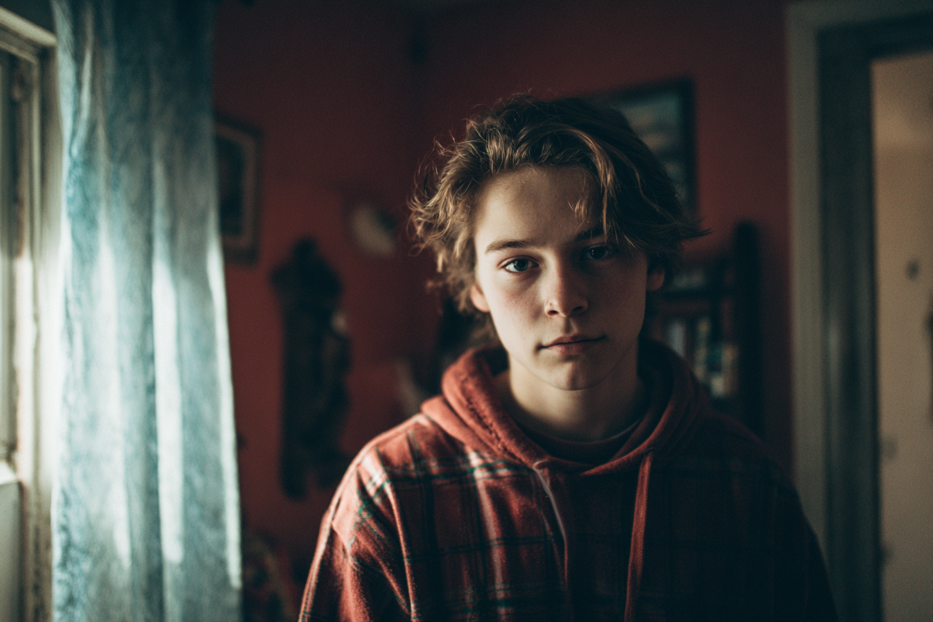A boy standing in his brother's house | Source: No source