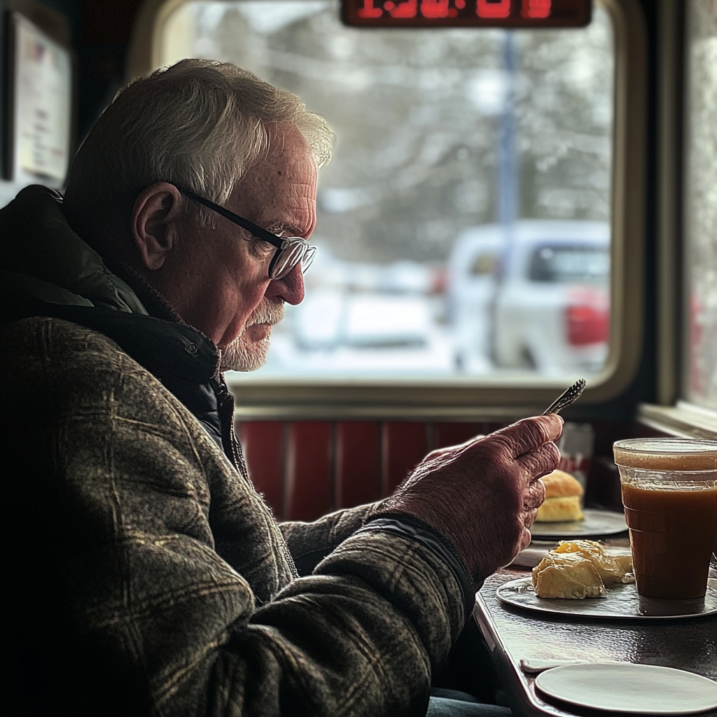 A man ordering food in a diner | Source: No source