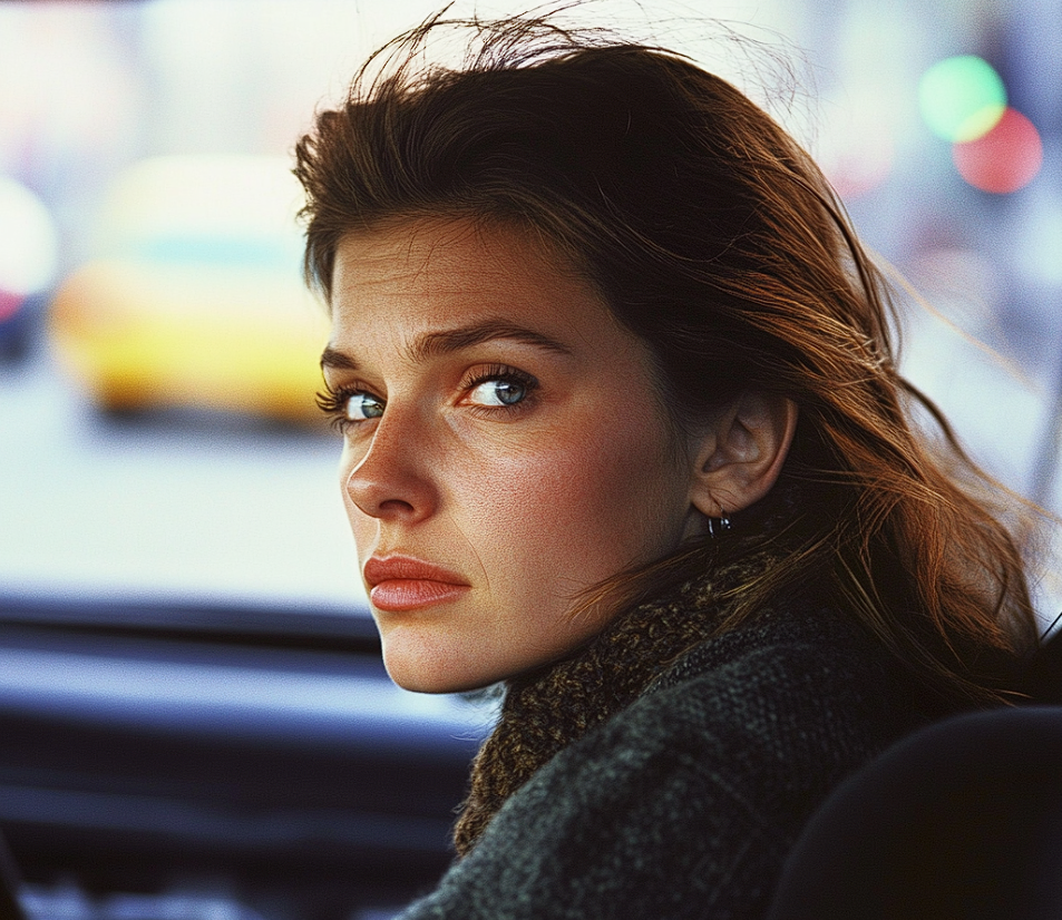 A woman driving through traffic | Source: no source