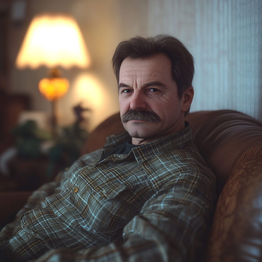 A man sitting on a couch | Source: No source