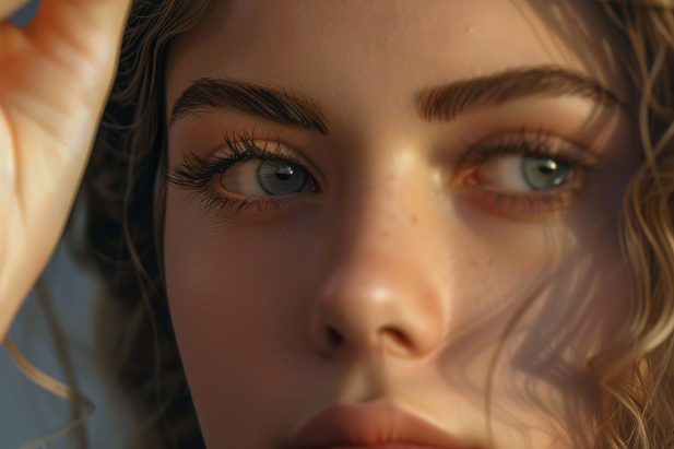 A close-up shot of a woman's face | Source: no source