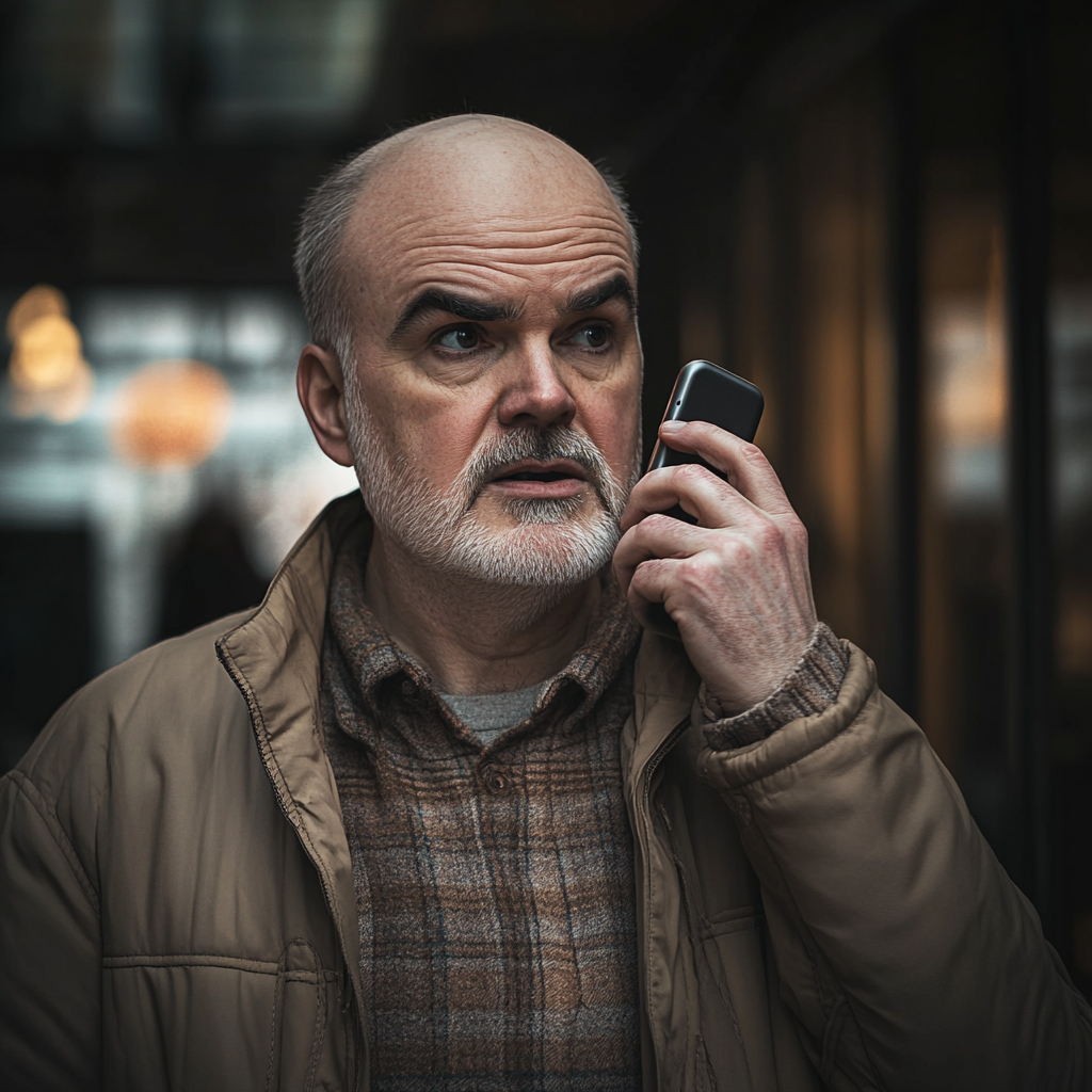 A middle-aged man talking on his phone | Source: No source
