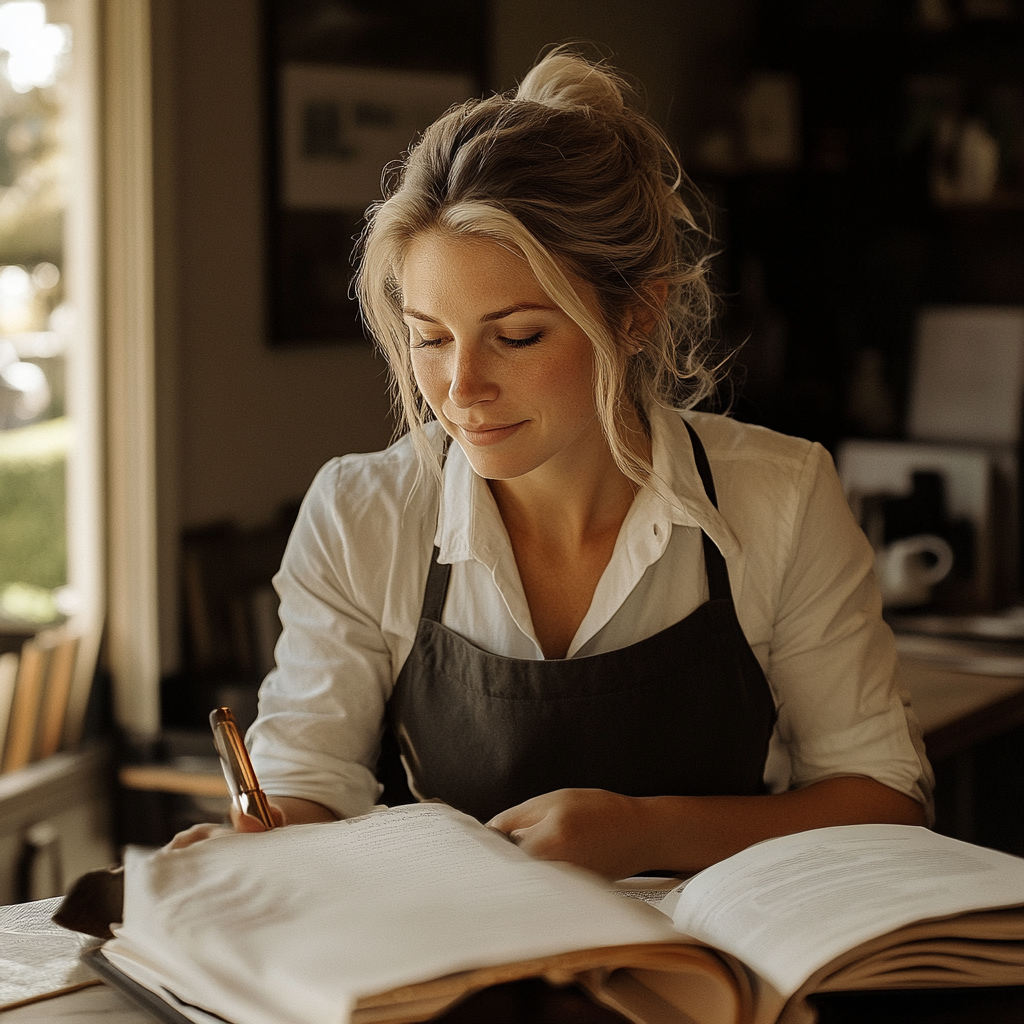 A woman sitting at her desk | Source: No source