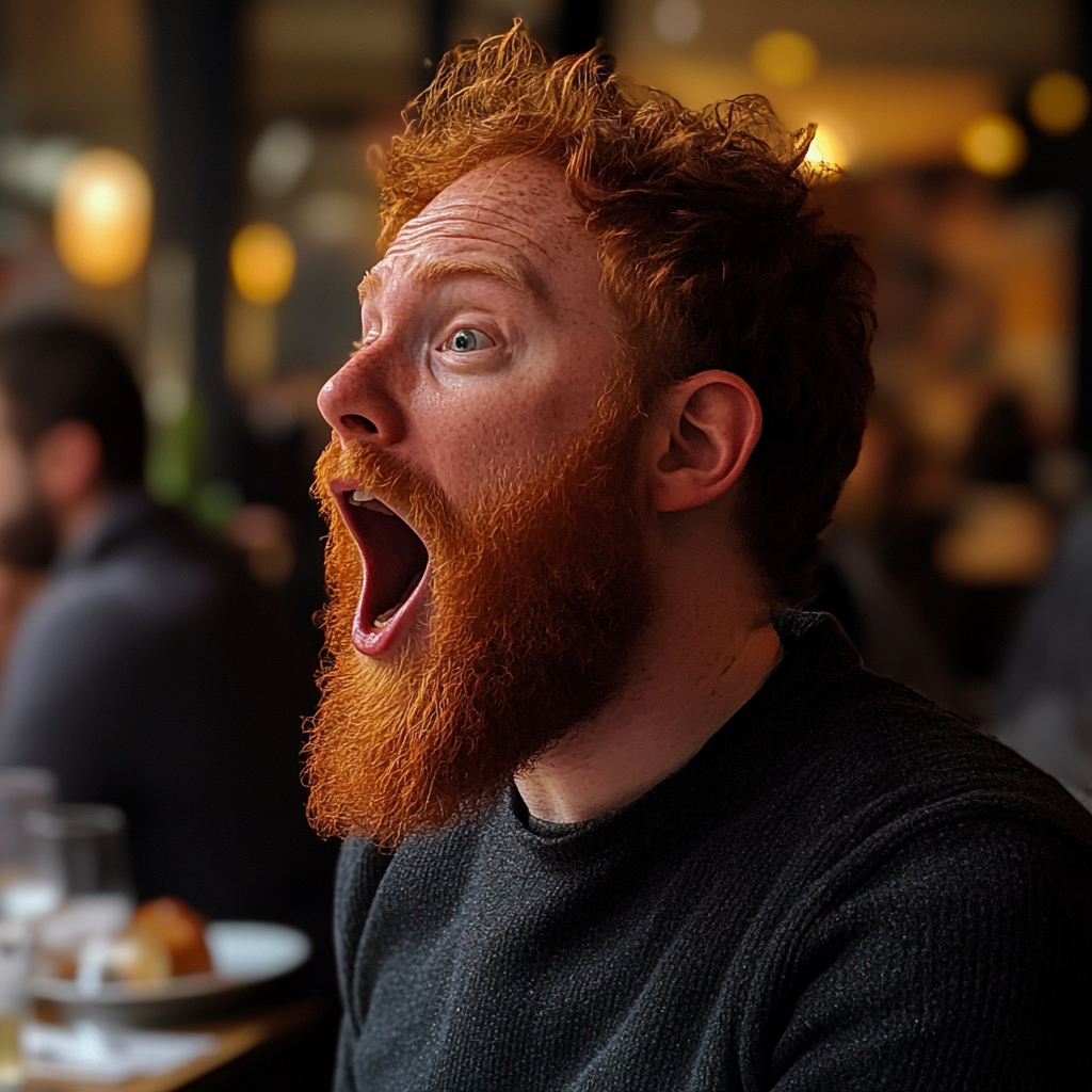 A man shouting in a restaurant | Source: no source