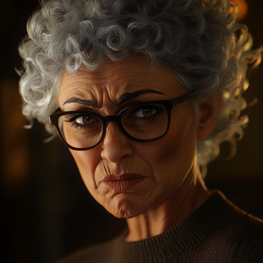 An annoyed older woman frowning | Source: No source
